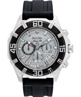 Buy Bulova Mens Chronograph Grey Black Watch online