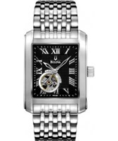 Buy Bulova Mens Mechanical Black Steel Watch online