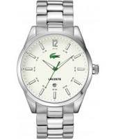 Buy Lacoste Mens White and Silver Montreal Watch online