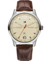 Buy Tommy Hilfiger Mens Cream and Brown Ainsley Watch online