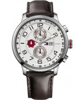 Buy Tommy Hilfiger Mens Silver and Black Tyler Watch online