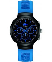 Buy Lacoste Mens Black and Blue Borneo Chronograph Watch online