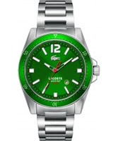 Buy Lacoste Mens Green and Silver Seattle Watch online