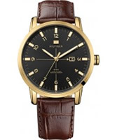 Buy Tommy Hilfiger Mens Black and Brown George Watch online