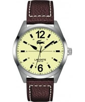 Buy Lacoste Mens Cream and Brown Montreal Watch online
