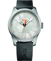 Buy BOSS Orange Mens Silver and Black H-7001 Watch online