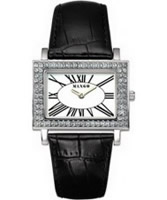 Buy Mango Ladies Samba White Dial Imitation Croco Leather Strap Watch online