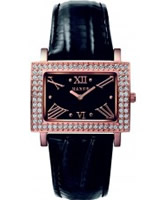 Buy Mango Ladies Samba Black Dial Leather Strap Watch online