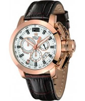 Buy Metal CH Mens Chrono Gold Brown Watch online