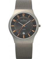 Buy Skagen Mens Grey Klassik Titanium Mesh Watch online