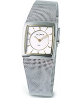 Buy Skagen Ladies White Silver Mesh Watch online