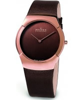 Buy Skagen Ladies Swiss Rose Gold Brown Watch online