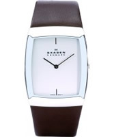 Buy Skagen Mens White Brown Watch online