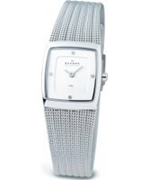 Buy Skagen Ladies White and Steel Klassik Mesh Watch online