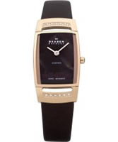 Buy Skagen Ladies Diamonds Rose Gold Brown Watch online