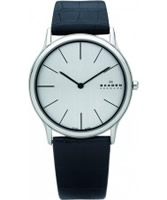 Buy Skagen Mens Chrome Black Klassik Super Slim Watch online