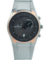 Buy Skagen Mens Steel Rose Gold Accents Watch online