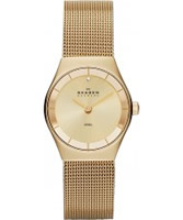 Buy Skagen Ladies Gold Klassik Mesh Watch online