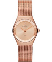 Buy Skagen Ladies Rose Gold Klassik Mesh Watch online