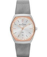 Buy Skagen Ladies Silver and Rose Gold Klassik Watch online