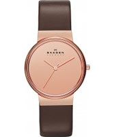 Buy Skagen Ladies Rose Gold and Brown Perspektiv Watch online