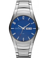 Buy Skagen Mens Blue and Silver Klassik Watch online