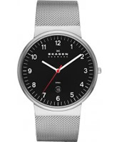 Buy Skagen Mens Black and Silver Klassik Watch online