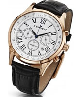 Buy Kennett Mens Savro Classic White and Black Leather Strap Watch online