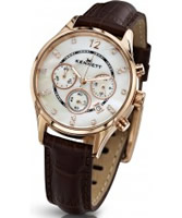 Buy Kennett Ladies Chronograph Savro Gold and Brown Strap Watch online