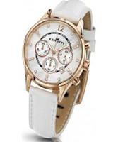 Buy Kennett Ladies Chronograph Savro Gold and White Strap Watch online