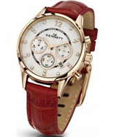 Buy Kennett Ladies Chronograph Savro Gold and Red Strap Watch online