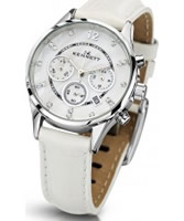 Buy Kennett Ladies Chronograph Savro Silver and White Strap Watch online