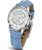 Buy Kennett Ladies Chronograph Savro Silver and Blue Strap Watch online