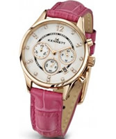 Buy Kennett Ladies Chronograph Savro Gold and Hot Pink Strap Watch online