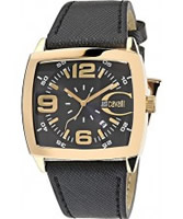 Buy Just Cavalli Mens Black and Gold Screen Watch online