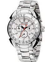 Buy Sector Mens Shark Master Chronograph White Steel Watch online