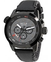 Buy Sector Mens Oversize Chronograph Black Fabric Watch online