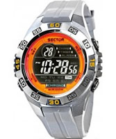 Buy Sector Mens Street Digital Grey PU Strap Watch online