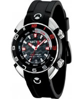 Buy Sector Mens Shark Master Black PU Strap Watch online