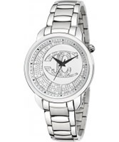 Buy Just Cavalli Ladies Silver and White Trendy Watch online