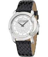 Buy Just Cavalli Ladies White and Black Moon Watch online