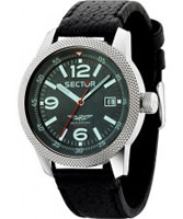 Buy Sector Mens Overland Black Leather Strap Watch online