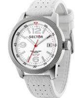 Buy Sector Mens Overland White Leather Strap Watch online