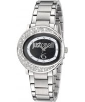 Buy Just Cavalli Ladies Black and Silver Lac Watch online