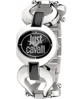 Buy Just Cavalli Ladies Black and Silver Cruise Watch online