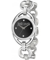 Buy Just Cavalli Ladies Black and Silver Drop Watch online