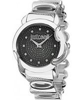 Buy Just Cavalli Ladies Black and Silver Eden Watch online