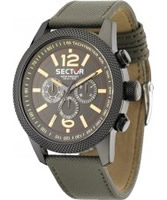 Buy Sector Mens Overland Multi Dial Green Leather Watch online