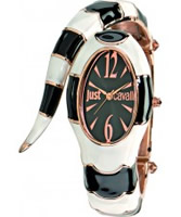 Buy Just Cavalli Ladies Black and White Poison Watch online