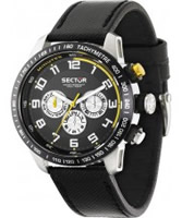 Buy Sector Mens 850 Range Multi Dial Black Leather Watch online